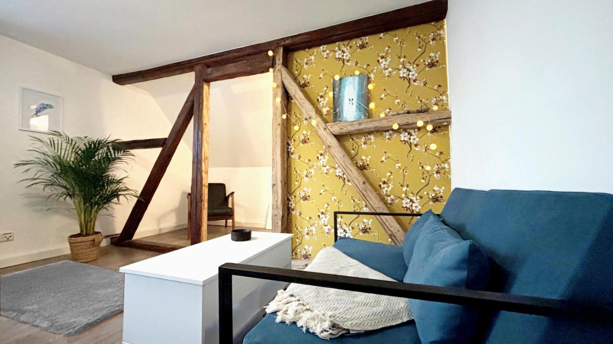 Zentrale, Gemuetliche Dachgeschoss-etage - 52qm - Altes Haus Auf 2,5 Etagen Exklusiv Fuer Dich - Mit 1 Schlafzimmer, Wohnzimmer Und Rueckzugsraum Zum Verweilen - Kueche, Grosses Bad, Netflix * Halle (Saale)